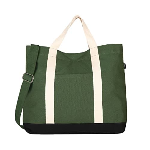 Image of Eco Right Large Canvas Tote Bag for Men, Crossbody Tote Bags for Women for Work, Shopping & Beach