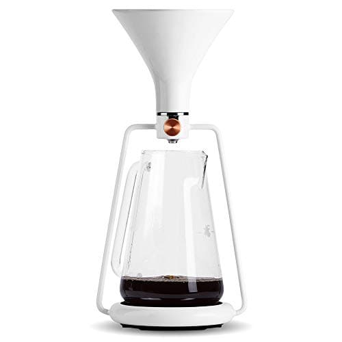 Image of Goat Story GINA Hot and Cold Coffee Maker with a Built-in Bluetooth Scale and an App to Brew Coffee with Pour Over, White, 15 x 17 x 35 cm