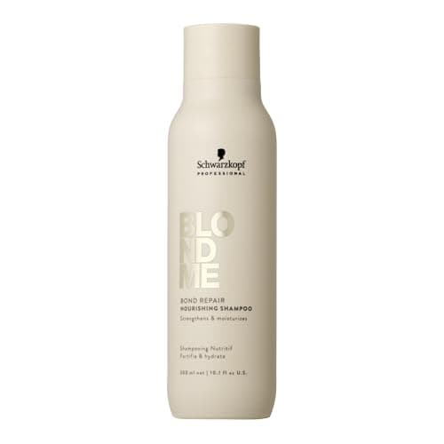 Image of Schwarzkopf Professional BLONDME Bond Repair Nourishing Shampoo Hair Shampoo Smoothing Almond Oil White Tea Deeply Nourishing Hydrating And Softening 300 ml