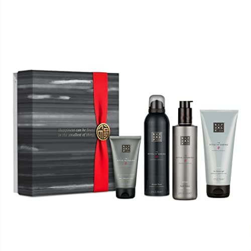 Image of RITUALS Gift Set For Men from The Ritual of Samurai - Foaming Shower Gel, Cooling Shower Gel, Body Moisturiser & Face Scrub - With Bamboo, Japanese Mint & Sandalwood, Medium