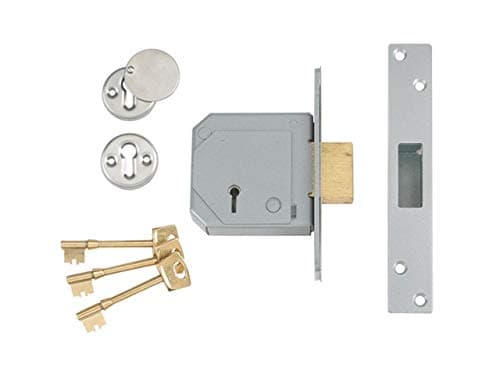 Image of Union Locks 3G114E 5-Lever Mortice Deadlock C-Series 67mm Case - Satin Chrome