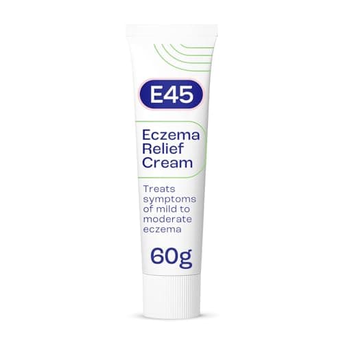 Image of E45 Eczema Relief Cream 60g – To Treat Symptoms of Eczema – Reduces itching and redness – Emollient Cream – Steroid free