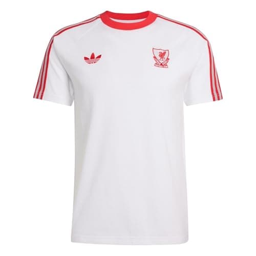 Image of adidas Mens Liverpool Originals T-Shirt 25 26 Short Sleeve White/red L