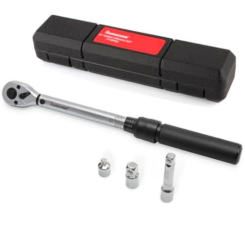 Image of FOURROBBER Torque Wrench Set 3/8-inch Drive Click Dual-Direction Adjustable 72-Tooth Torque Wrench with Buckle 10-60Nm,Bicycle Maintenance Kit for Road & Mountain Bikes