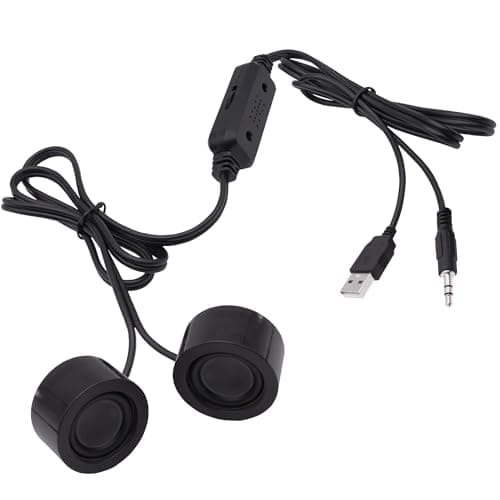 Image of YARCHONN USB Mini Computer Speakers for Desktop Laptop Small PC Speakers USB-Powered 3.5mm TRS Stereo Jack with Volume Control Adjustment for MP3 Phone-1.2M/3.9FT