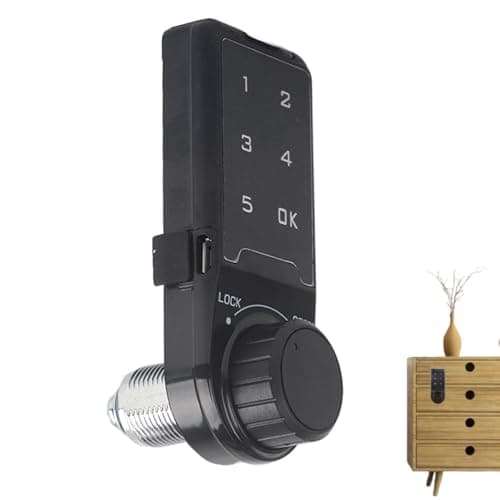 Image of Digital Cabinet Lock with Touch Keypad, Electronic Combination Latch, Electric Coded Lock for Filing Cabinets & Lockers (Installation Size L=20 mm)