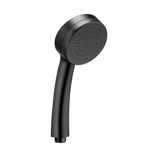 Image of Croydex Presion Matt Black Shower Head - Pressure Boost Shower Heads for Low Pressure Systems, Matt Black Finish, Easy Clean Removable Faceplate, Up to 50% Water Saving