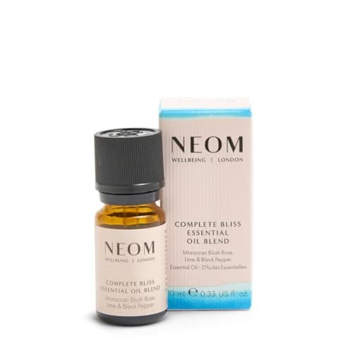 Image of NEOM - Complete Bliss Essential Oil Blend, 10ml | Blush Rose, Lime & Black Pepper | Scent to Calm & Relax Range