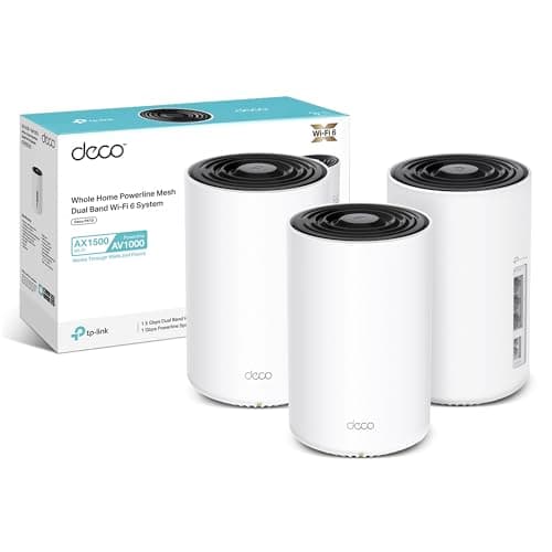 Image of TP-Link Deco PX10(3-pack) AX1500Mbps +AV1000 Powerline Mesh WiFi 6 System, Dual-Band WiFi Extender Booster, 3x Fast Gigabit Ports, AI-Driven Mesh, Cover up to 6,100 ft², Connect up to 120 devices