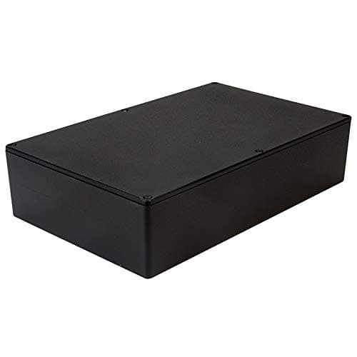 Image of Hammond 1550JBK IP54 Diecast Aluminium Enclosure Black (275 x 175 x 67mm)