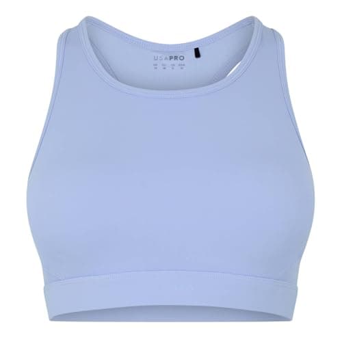 Image of USA Pro Womens Core Racer Back Sports Bra Brunnera Blue L
