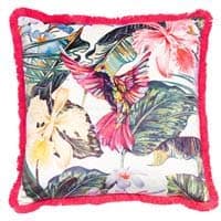 Image of MALINI Tropical/Botanical Pink Fuschia Cushion (Hope)
