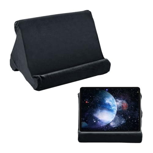 Image of Mcbazel Tablet Pillow Stand for IPad Cushion Stand, Soft Multi-Angle Phone Pillow Lap Holder for Tablet/iPad/E-Reader - Black