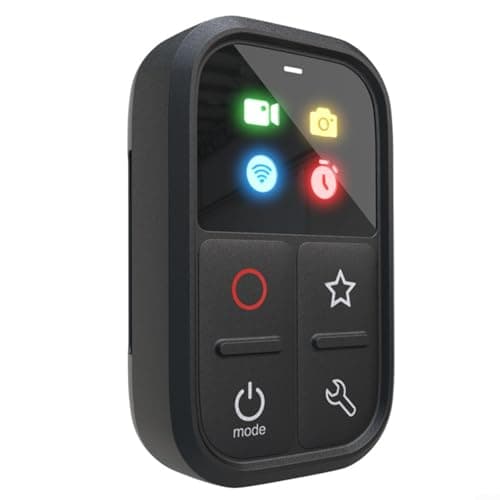 Image of Advokingtap Waterproof Wireless Remote Control For Go Pro Hero 13/12/11/10/9 And MAX 2 Action Cameras, Compact ABS Black With Long And Short Straps, Lanyard,