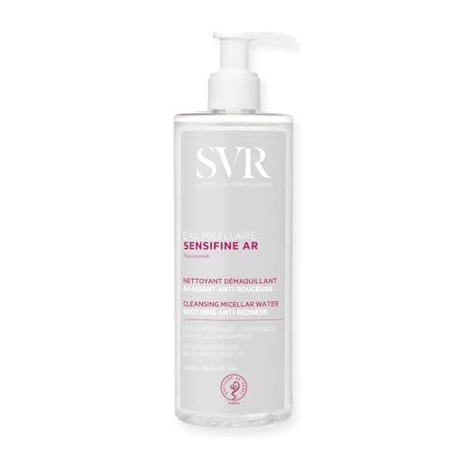 Image of SVR SENSIFINE AR - Soothing Anti-Redness Micellar Water/Make-up Remover for Face, Eyes, Lips, Ultra-Mild No-Rinse Cleanser for Sensitive, Reactive, Rosacea-Prone Skin, 400m