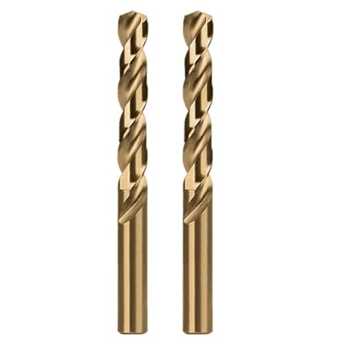 Image of Misuyue 10mm/0.393" M35 Cobalt Drill Bits, 2pcs Metal HSS Twist Drilling Bit, Carbide Drill Bits suitable for Stainless Copper Plastic Hard Materials, Wood Drill Bit