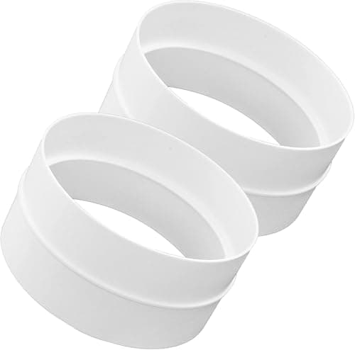 Image of Vent Systems 100 mm / 4" Inch - Pack of 2 - Round Male Duct Connector – ABS Plastic HVAC Inline Ducting Fittings for PVC Flexible or Rigid Vent Hose Pipe – Air Ventilation System Adapter