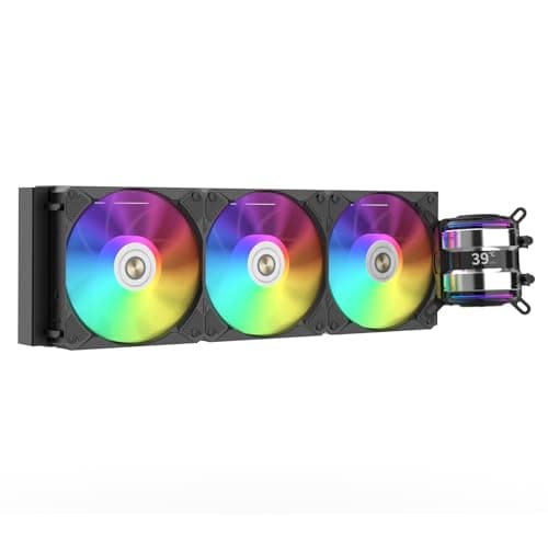 Image of ALSEYE Infinity i360 Water Cooling System - 360mm Radiator, Dual LED Pumps, Temperature Display, 3x120mm ARGB & PWM Fans, Low Noise Operation - Compatible with Intel LGA 1700/1200 & AMD AM5/AM4-Black