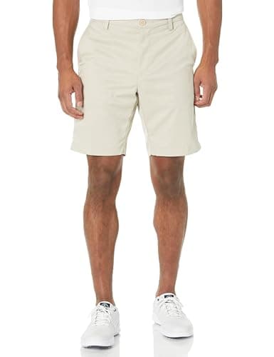 Image of Amazon Essentials Men's Slim-Fit Stretch Golf Shorts, Stone, 32W
