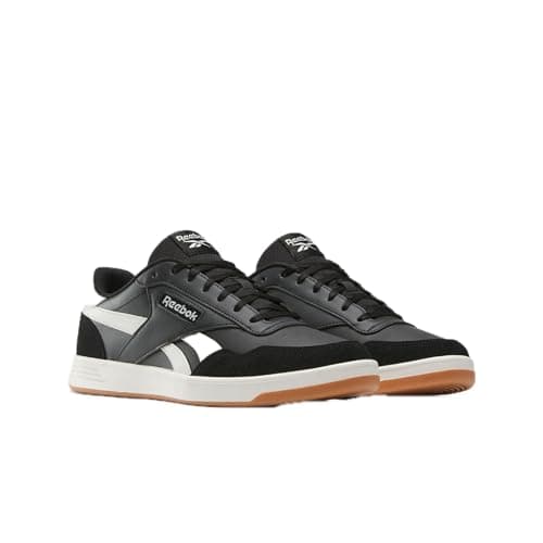Image of Reebok Classic Leather Sneakers for Women - Black or White Tennis Shoes Womens Size 5 to 11, Core Black/Chalk/Core Black, 3.5 UK