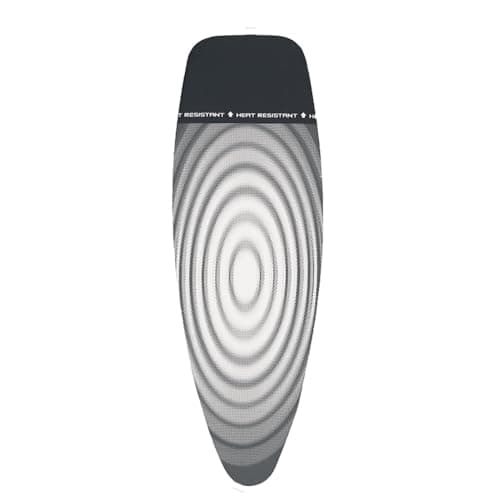 Image of Brabantia 2mm Built-in-Foam Ironing Board Cover with Parking Zone (D Board/Titan Oval) Heat-Resistant, Non-Slip, Cord Fastener
