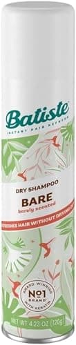 Image of Batiste Dry Shampoo in Bare 200ml, Barely Scented Light Fragrance, No Rinse Spray to Refresh Hair in Between Washes