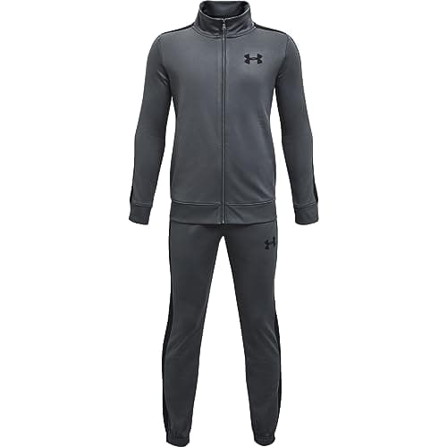 Image of Under Armour Boys' UA Knit Track Suit, Soft Tricot Knit Tracksuit for Boys, Fast-Drying, Sweat-Wicking Training Set with a Loose-Fit Tracksuit Top and Tapered Jogging Bottoms