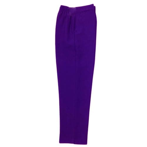 Image of Style Spot Ladies Womens Half Elasticated Waist Work Stretch Trouser with Pockets Pants Machine Washable Casual Trouser (Purple, 14W / 25L)