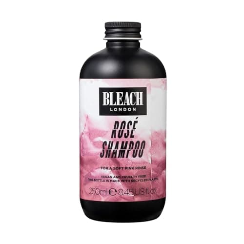 Image of Bleach London Rosé Toning Shampoo, Soft Pink Colour Depositing Formula for Bleached Hair to Build or Maintain Baby Pink Hair Colour, Paraben and Silicone Free 250ml