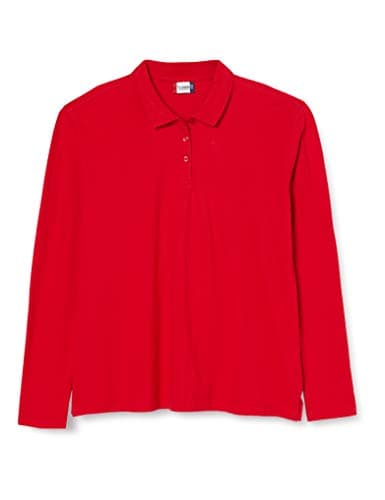 Image of CliQue Women's Clique Classic Long Sleeved Womens Marion Polo Shirt, Red, L UK