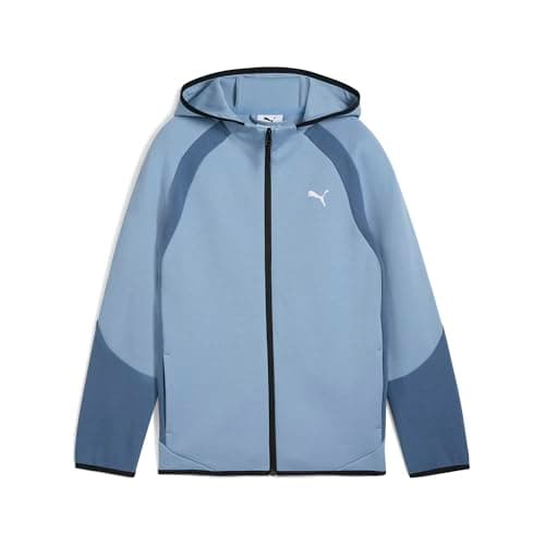 Image of PUMA EVOSTRIPE Full-Zip Hoodie DK B Cool Blue