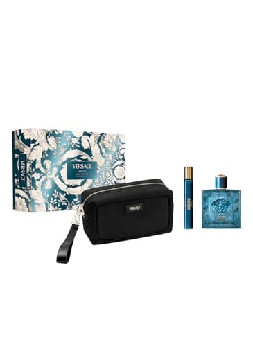 Image of Versace Eros Eau de Parfum Gift Set 2025-100ml EDP, 10ml Travel Spray and Toiletry Pouch