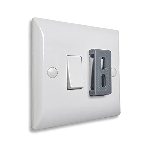 Image of Decoralin 4 Pack Light Switch Cover Guard Caps Prevents Kids or Accidental On Off Switching Whilst Allowing Easy Access for Intentional Switching (Grey)