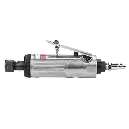 Image of Badafaci Pneumatic Die Grinder Air 1/4 Angle Straight Kit Lightweight High Speed 25000rpm Low Noise for Metal Stone PCB Engraving with 3mm 6mm Chunk Size (AT-7033K Large Single Product 6mm Chuck)