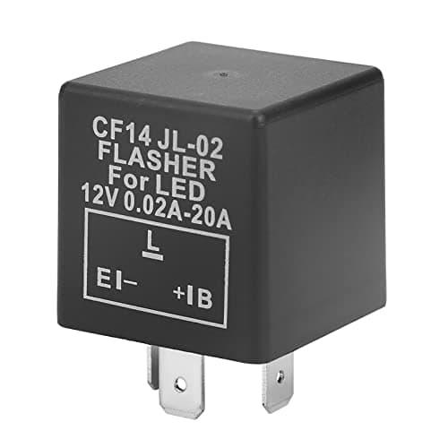 Image of KooingTech LED Flasher Relay, CF14 JL 02 12V LED Indicator Relay, 3 Pin Electronic Flasher Unit for Car Vehicle Motorcycle