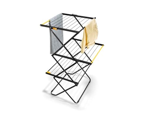Image of Joseph Joseph AirFrame 3-Tier Clothes Airer Drying Rack, 16 m Capacity, Indoor/Outdoor, Stable, Foldable, Compact Storage