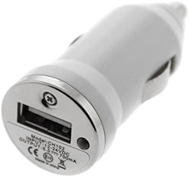 Image of White USB Car Charger Adapter – Compact 12V Cigarette Lighter Charger – Universal USB Charging Plug for Smartphones, Tablets, GPS, MP3 Players & More