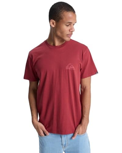 Image of Quiksilver Mens Ev Mini Logo T-Shirt, Burnt Russet, L EU