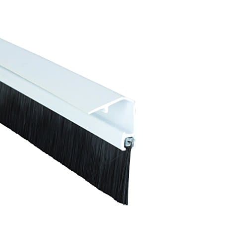 Image of STORMGUARD 02SR0720838W Bottom of The Door Brush Strip Draught excluder 838mm (2'9"") White with Cover to CONSEAL Screws, 838 mm"