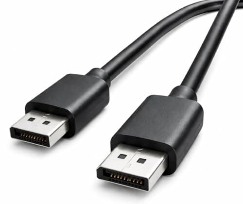 Image of Display Port 1.8m Male to Male Cable 1.2 4K @60Hz, 2K @144Hz, 1080p, Compatible with Lenovo, Dell, HP, ASUS, Gaming Monitor, Graphics Card, HDTV, PC, Laptop
