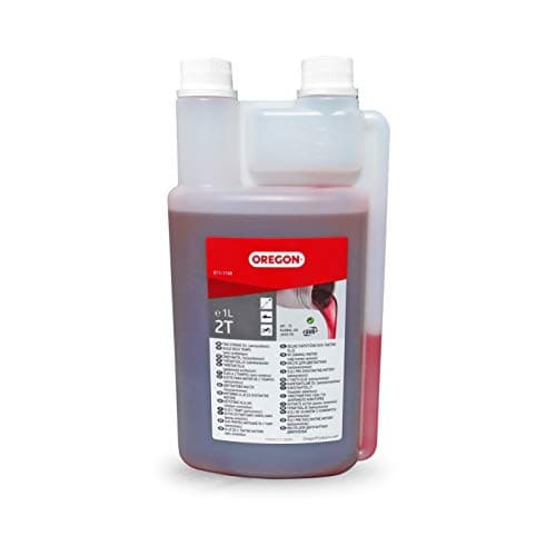 Image of Oregon 2-Stroke Engine Oil, Self-Mixing Partly Synthetic Mineral Oil, Clean Burning, Low Ash Lubricant, Protects Engine & Improves Performance, 2T, Twin Neck 1 Litre Bottle (O11-1140)
