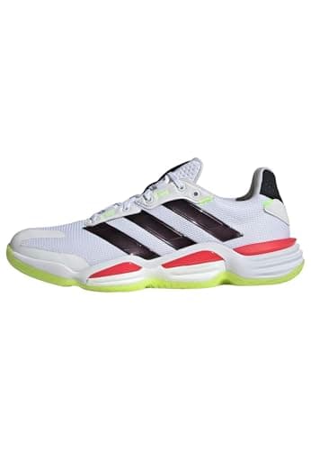 Image of adidas Men's Stabil 16 Indoor Shoes Sports, Cloud White/Aurora Met. / Aurora Plum, 8 UK