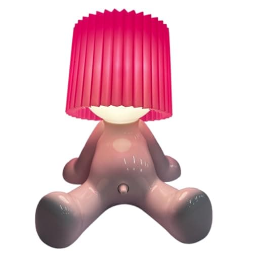 Image of Table Lamp, a Little Shy Man Creative Lamp, Naughty Boy Desk Light, Funny LED Reading Light, Romantic Bedside Lamp, Atmosphere Light for Home Decoration (Pink)