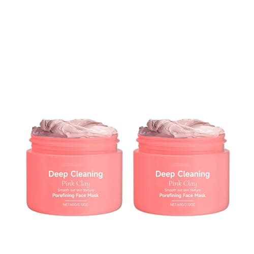 Image of Australian Pink Clay Porefining Face Mask, Clearing Clay Mask with Vitamin C & Antioxidants, Moisturizing, Blackhead Remover, Evens Tone, Face Masks Beauty, Skin Care (2)