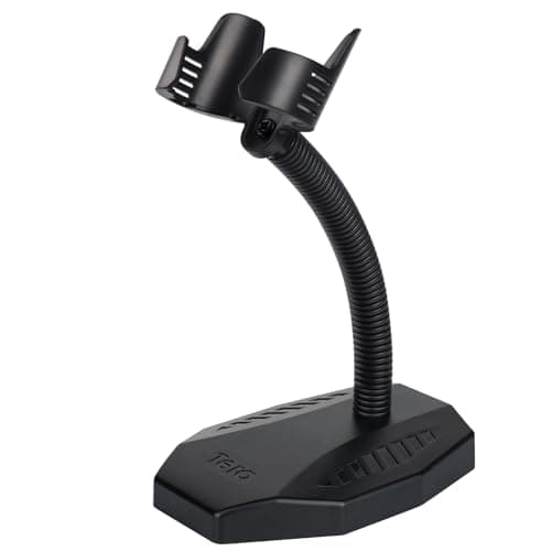 Image of Tera Barcode Scanner Stand Universal, Hands Free Barcode Scanning Bar-Code Reader Cradle Holder, Angle and Height Adjustable Head, for Supermarket Retail Store Library Logistic Warehouse