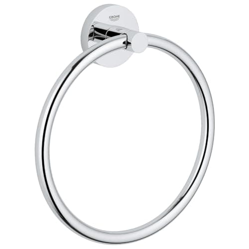 Image of GROHE 40365001 Essentials Towel Ring Silver