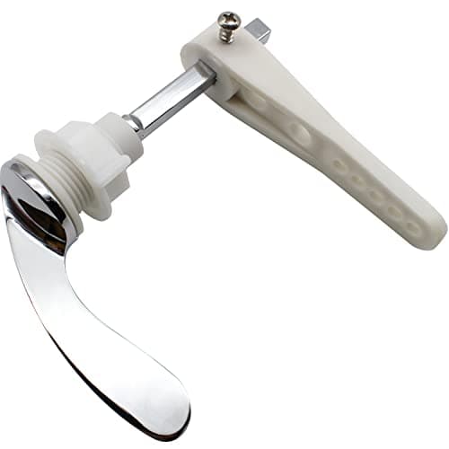 Image of LRMYS Chrome Plated Replacement Toilet Tank Handle, Universal Fit Metal Toilet Flush Lever WC Cistern Repair Handle Rod Kit, Silver 1 Pack