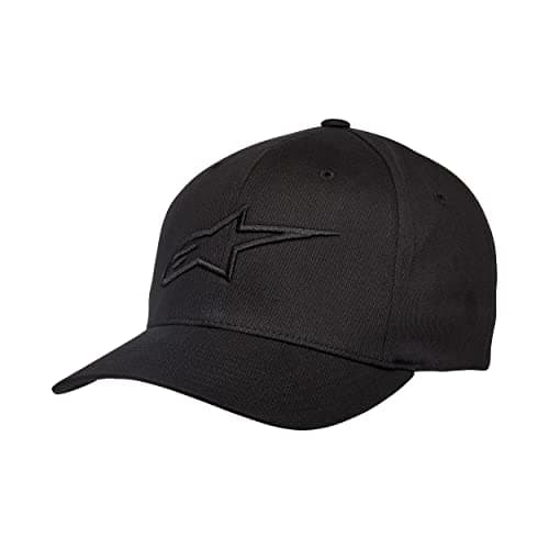 Image of Alpinestars Men's Ageless Curve Hat Baseball Cap with Original Flexfit Inner Band Black/Black
