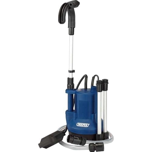Image of Draper 36327 Submersible Clean Water Butt Pump with Float Switch, 40L/min, 350W, Blue
