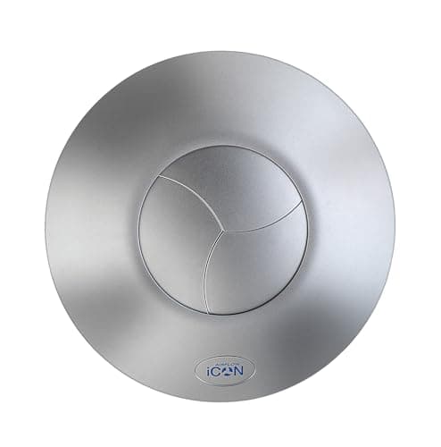 Image of Airflow iCON 15 Fan Cover in Elegant Silver – Designer Look for Bathrooms – Fits iCON 15 Extractor Fan
